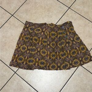 Sweet Pea Y2K Boho Wrap Mini Skirt Paisley Tapestry Festival Cottagecore